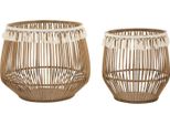 Mauro Ferretti Set Cesto Fuji 2 Pezzi Ø 47X39,5-34X36,5 Cm Marrone