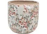 Fioriera Clayre & Eef Ø 19X18 Cm In Ceramica Grigia