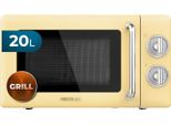 Microonde Con Grill Proclean 3110 Retro Yellow Mechanical, 700 W, 6 Livelli, Timer Fino A 30 Minuti, Modalità Scongelamento, Design Vintage In Giallo, Finitura In Acciaio