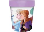 Tataway Disney Frozen Elsa E Anna Tazza Di Plastica Blu Per Bambine, 260 Ml, Con Base Antiscivolo
