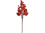 Ramo Di Decorazione Clayre & Eef 34 Cm Plastica Rossa