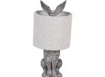 Clayre & Eef Lampada Da Tavolo Rabbit Ø 20X43 Cm Marrone Grigio Plastica