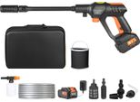 Succebuy Idropulitrice A Batteria, Idropulitrice Portatile 652-PSI 1,1 Gpm, Pistola Per Autolavaggio Portatile Ad Alta Pressione Con Batteria Da 4,0 Ah, Caricabatterie, Ugello 6-In-1 Per La Pulizia Della Casa, La Pulizia Dei Pavimenti E L'irrigazione