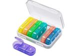 Organizzatore Settimanale Di Pillole 3 Volte Al Giorno, Grande 7 Giorni, Portapillole Portatile 21 Dispensatore Di Pillole Resistente All'umidità, Portapillole Da Viaggio Per