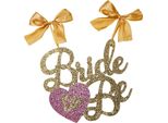 Amscan - Decorazione Per Sedia "Bride To Be"", Glitter 8-Pack SG38581 (Taglia Unica) (Oro/Rosa)"