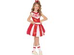 Costume Sportivo Da Cheerleader Rosso Bianco Costume Da Festa Per Bambini Costume Da Carnevale Divertente Ensemble Da Festa Per Ragazze Disciplina Colorata Costume Da Fanfara, Taglia: 98/104 Colore: Rosso