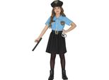 Costume Da Avventura Della Polizia Uniforme Di Carnevale Copricapo Accessori Divertimento Carnevale, Taglia: 110/116 Colore: Blu
