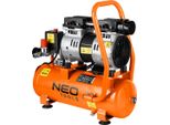 Neo Tools 12L Compressore D'aria Compressore 550W 8 Bar Capacità Di Aspirazione 95 L/Min, Senza Olio, Motore A Induzione, Silenzioso 80Db, Compressore D'aria 8 Bar