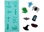 Stampo In Silicone Per Pasta Di Zucchero Halloween Fantasma Ragno Pipistrello