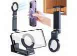 Supporto Magnetico, Supporto, Supporto Per Telefono Cellulare Per Scrivania, Morsetto, Stabile