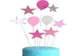 Topper Per Torta Con Palloncini - Topper Con Stelle