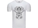 Diarbo T-Shirt Da Uomo Con Stampa Astratta Surreale Lanterna Bianca Taglia Xxxl