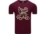 T-Shirt Da Uomo Diarbo Con Divertente Stampa Skate Mosquito Rosso Scuro Taglia L