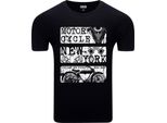 T-Shirt Da Uomo Diarbo Con Stampa Amante Moto Etichetta Moto Nera Taglia Xxl