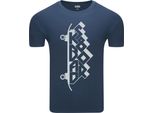 Diarbo T-Shirt Da Uomo Con Stampa Skateboard Tipografia Blu Taglia Xxl