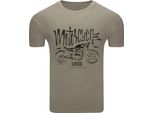 Diarbo T-Shirt Da Uomo Con Stampa Amante Moto Amante Moto Kaki Taglia S