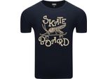 T-Shirt Da Uomo Diarbo Con Divertente Stampa Skate Mosquito Blu Scuro Taglia L