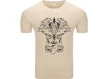 Diarbo T-Shirt Da Uomo Con Stampa Astratta Surreale Lanterna Beige Taglia S