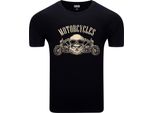Diarbo T-Shirt Da Uomo Con Stampa Amante Moto Teschio Nero Taglia Xxxl
