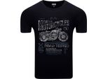 Diarbo T-Shirt Da Uomo Con Stampa Amante Moto Volantino Nero Taglia L