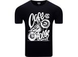 T-Shirt Da Uomo Diarbo Con Stampa Amante Dei Motori Café Racer Nero Taglia Xxl