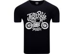 T-Shirt Da Uomo Diarbo Con Stampa Amante Dei Motori Einfach Fahren Nero Taglia S