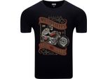 Diarbo T-Shirt Da Uomo Con Stampa Amante Dei Motori Teschio Personalizzato Moto Nero Taglia Xs