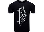 Diarbo T-Shirt Da Uomo Con Stampa Skateboard Tipografia Nera Taglia Xxl