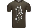 Diarbo T-Shirt Da Uomo Con Stampa Skateboard Tipografia Verde Taglia Xxl