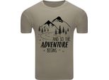 T-Shirt Da Uomo Diarbo Con Stampa Amante Della Natura Let's Do It Khaki Taglia Xxl