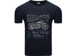 Diarbo T-Shirt Da Uomo Con Stampa Amante Moto Volantino Blu Scuro Taglia Xxl