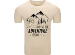T-Shirt Da Uomo Diarbo Con Stampa Amante Della Natura Let's Do It Beige Taglia Xxl
