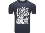 T-Shirt Diarbo Da Uomo Con Stampa Amante Dei Motori Café Racer Grigio Scuro Taglia Xl