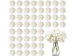 65X Ortensie Artificiali Di Seta 250 Mm - Bouquet Di Fiori Artificiali Bianchi - Fiori Artificiali Decorativi - Fiori Di Seta Di Alta Qualità