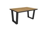 Tavolo Da Pranzo, 140X90X74Cm, Per 6 Persone, Tavolo Cucina, Rovere E Nero