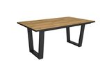 Tavolo Da Pranzo, 167X90X74Cm, Per 8 Persone, Tavolo Cucina, Rovere E Nero