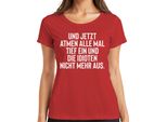 Tutti I Respiri Profondi Idioti Trattengono Il Respiro Sarcasmo Ironia Gag T-Shirt Da Donna, Rosso, 3XL