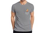 Mi Vedono Aperollin' Aperol Spritz Party Sommer Cocktail Lustig Herren T-Shirt, Grau, Xxl