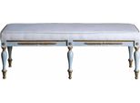 Casa Padrino Luxury Baroque Bench Grigio / Oro 153 Cm - Mobili Barocchi - Italy