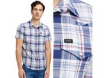 Lee Uomo, Camicia Ss Western Shirt, S, Blu, Camicie Da Uomo, , Uomo