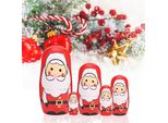 5Pcs Natale Dipinto A Mano Carino Legno Matrioska Bambole Russe Nidificazione Decorazione Capitale (Piccolo Babbo Natale)