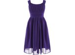 Ragazze Estate Abito Taglia 140 Cm Chiffon Senza Maniche Partito Abito Lunghezza Ginocchio Matrimonio Ragazza Fiore Damigella D'onore Abito