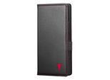 Torro Custodia In Pelle Per Galaxy Z Fold7 - Nero Con Dettagli Rossi