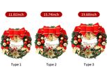 12 Pollici Ghirlanda Di Natale Con Bowknot Campana Perline Merry Appeso Ghirlanda Di Natale Parete Partito Decorazione