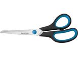 Westcott E-30283 00 Forbici Easy Grip, Acciaio Inox, Curve, Asimmetriche, Blu/Sw, 21 Cm