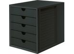 Han 14508-13 Cassettiera Systembox Karma - A4/C4, 5 Cassetti Chiusi, Eco-Nero