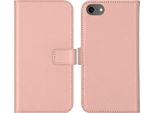 Iphone Se 2022/ Iphone Se 2020/ Iphone 8/ Iphone 7/ Iphone 6S/ Iphone 6 Custodia - Vera Pelle - Custodia Selencia Flip - Rosa Chiaro