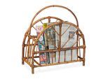 Relaxdays Porta Giornali In Rattan Rotondo