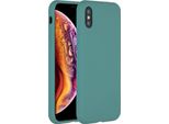 Custodia Per Iphone Xs/ Iphone X - Silicone - Accezz Soft Case/Backcover - Verde Scuro