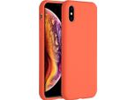 Custodia Per Iphone Xs/ Iphone X - Silicone - Accezz Soft Case/Backcover - Arancione